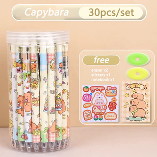 ปากกากดลบได้ 30 ชิ้น/กล่อง เจลน้ำเงิน ลายการ์ตูน ปากกาลบได้ เครื่องเขียน ปากกาเจลลบได้ พร้อมส่งในไทย🚚