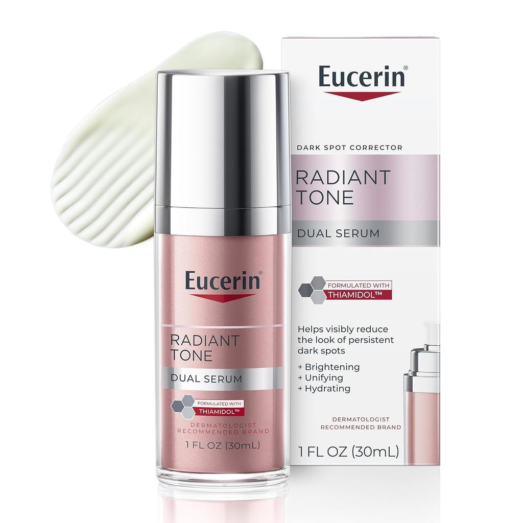 Eucerin Brightening Dual-Action Serum Dark Spot Corrector,Dark Spot Serum พร้อม Niacinamide และ Hyaluronic Acid ช่วยลดเลือนริ้วรอยแห่งวัย 1ounce b