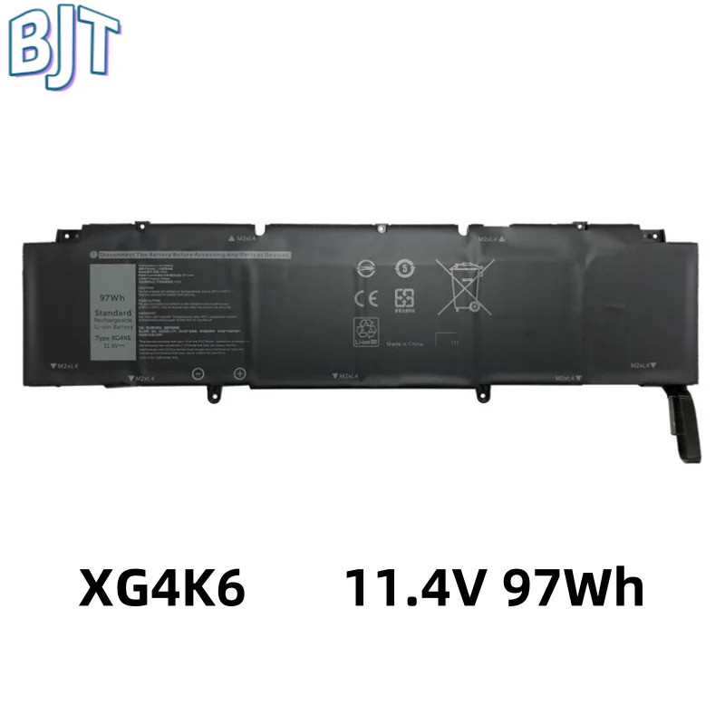 11.4V 97Wh 9Cell XG4K6 Laptop Battery Li-ion For Dell XPS 17 9700 9710 Precision 5750 03324J Noteboo