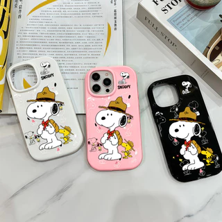 ส่งของเร็ว เคสสำหรับไอโฟน13 การ์ตูนสนุบี้ฮิต เคสมือถือนิ่มกลมใหญ่TPU For IPhone17 16 15 14 11 12 13ProMax 6/7/8Plus XSXR
