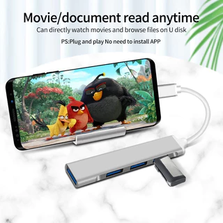 USB HUB ความเร็วสูง 4 พอร์ตฮับ USB 3.0 Type-C HUB Adapter สำหรับ PC / อุปกรณ์เสริมคอมพิวเตอร์