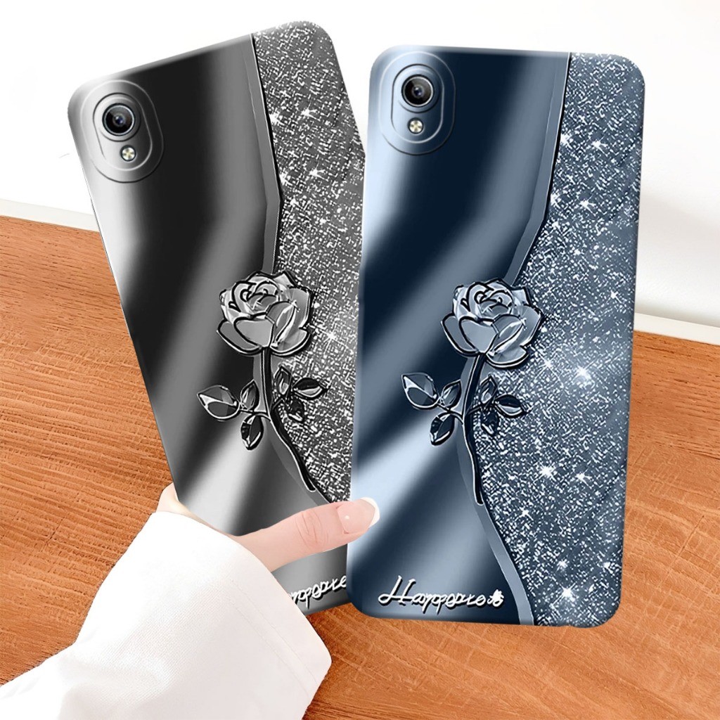VIVO Y91C - Y1S Softcase Procamera Silicon Case rose flower motif new Silicon - เคส HP - Soft Case A