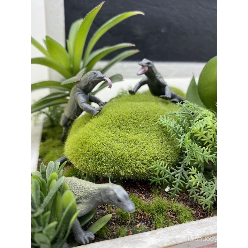 EPOCH Komodo Dragon Monitor Lizard Buffalo Scene ตกแต่งสัตว์ของเล่นแคปซูลพร้อมสต็อก