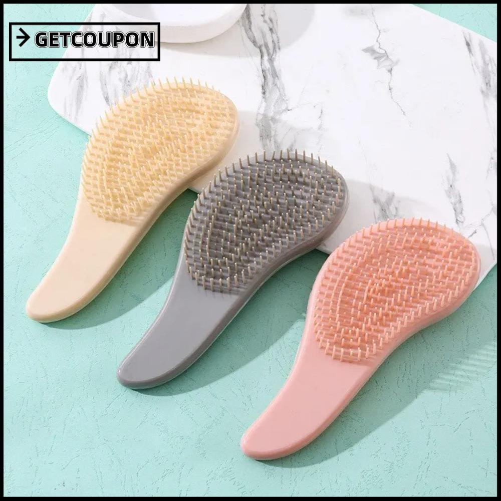 GETCOUPON แปรงนวดผม, Air Cushion Detangling Magic หวี, แต่งหน้าแบบพกพา Salon เครื่องมือจัดแต่งทรงผม Anti-Static Magic Handle หวีผม – โปรปัง