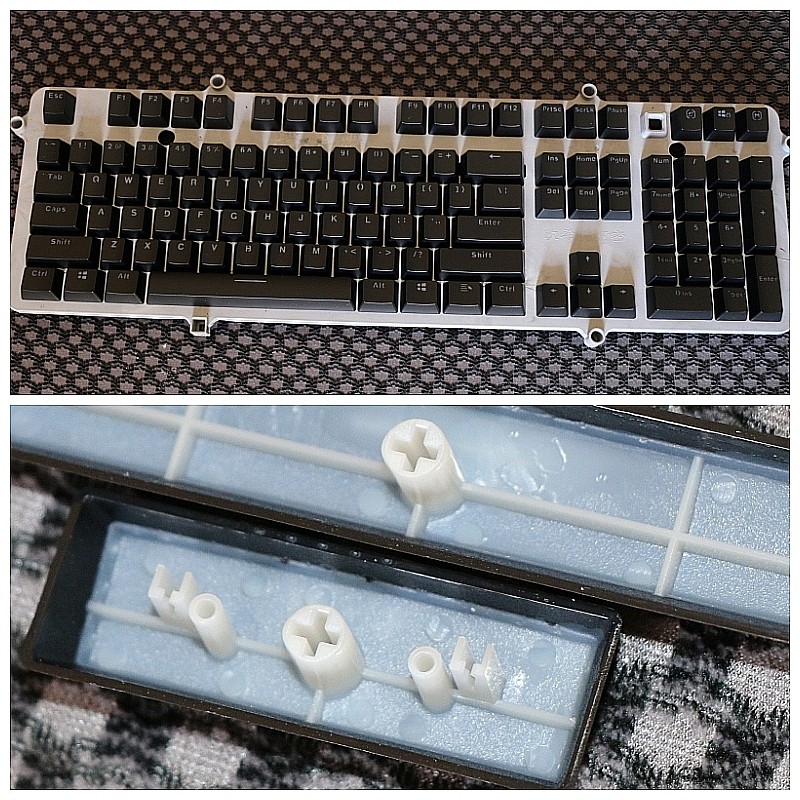 ยี่ห้อใหม่ Rappunk Keycap 87/104 โปร่งแสงคีย์บอร์ด Rapunk V500 Keycap V700S/V500PRO