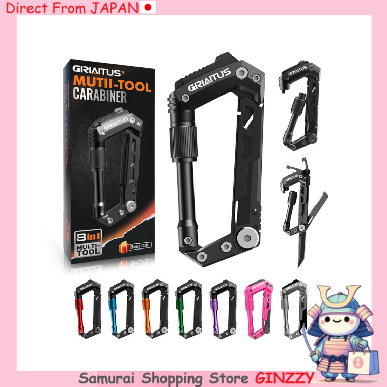 GIRIAITUS มัลติทูล คลิป EDC มีดพกสีดำ Japan Outdoor