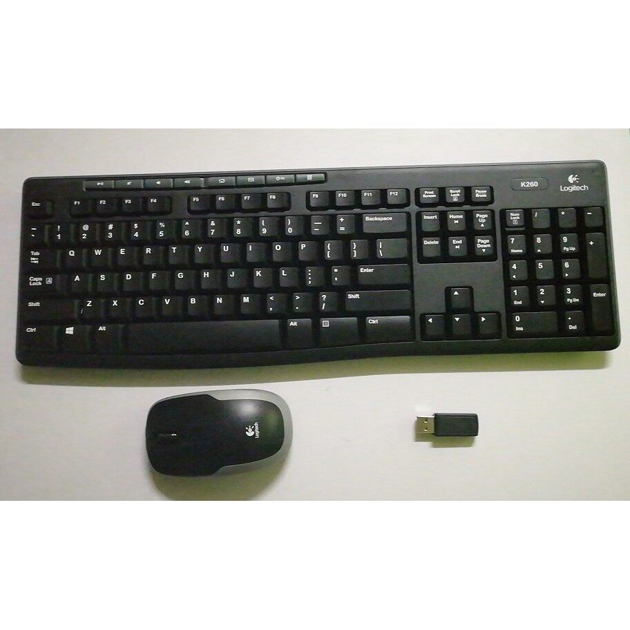 ชุดเมาส์คีย์บอร์ด Logitech MK260 ดั้งเดิม คีย์บอร์ดไร้สาย Logitech K260 + เมาส์ M150 + ตัวรับสัญญาณไ