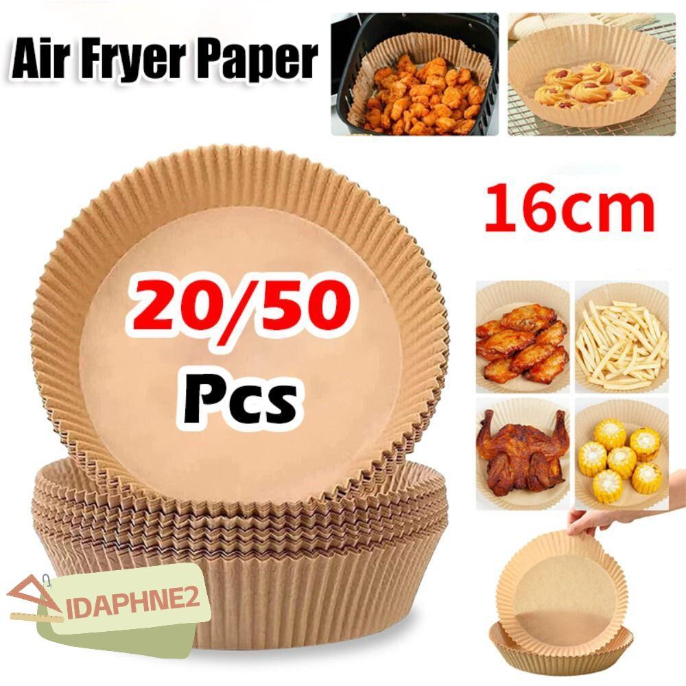 IDAPHNE2 20/50 ชิ้นกระดาษอบ, Non-Stick กระดาษทอดอากาศแบบใช้แล้วทิ้ง,กันน้ําน้ํามันหลักฐานเบเกอรี่ Liner สําหรับ Steamer มัฟฟิน Cupcake