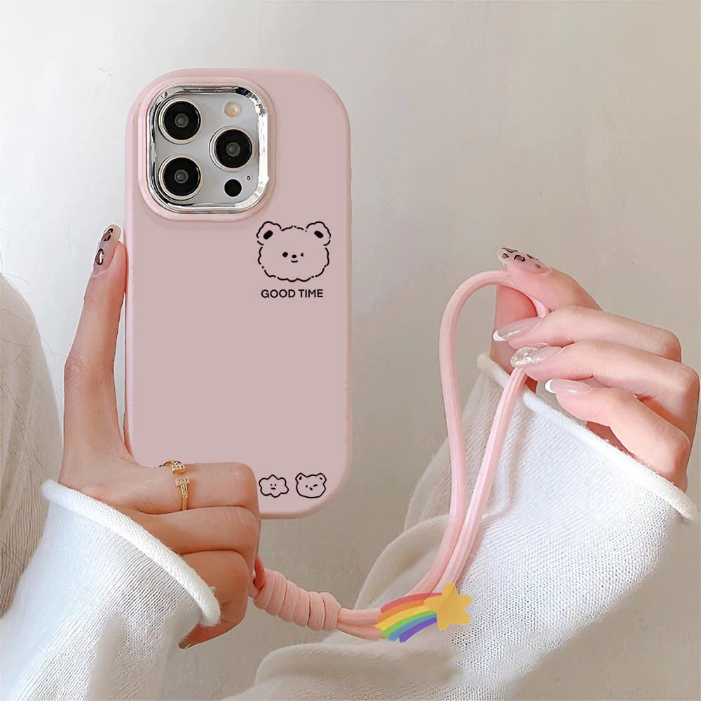 [เคส+สร้อยข้อมือ]เคสเคสOppo A57 A55 RENO4/5/6/7/8T A15 A5SA74A95A78A58A1A9 A17 A58 A8 A31 A31 A35 A3