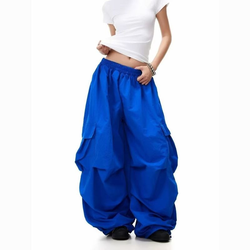 กางเกงคาร์โก้ทรงหลวม เทียนเลซีเว่ย ใส่สบายสำหรับOOTD