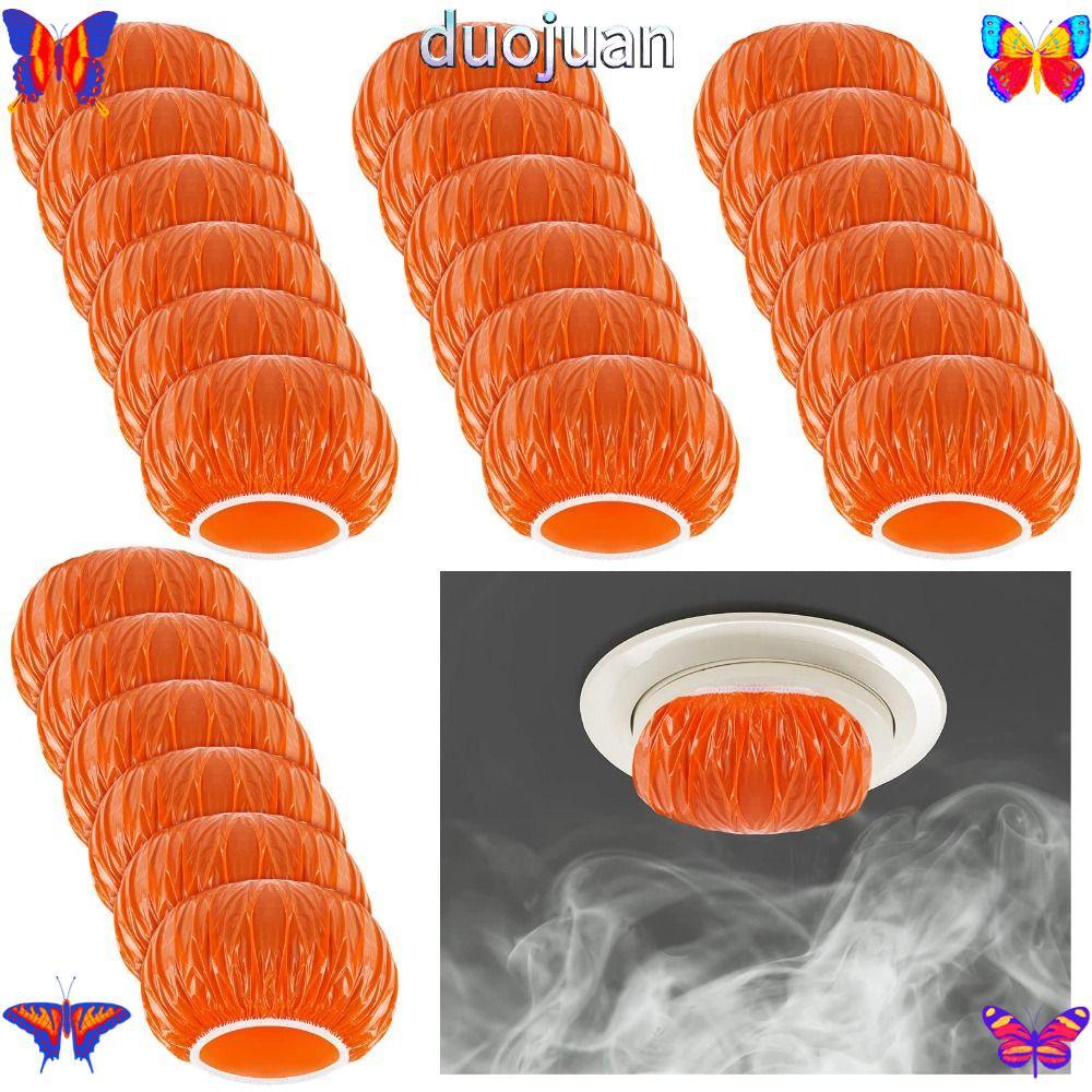DUOJUAN Fire Alarm Dust Cover, Orange Thicken Smoke Detector, ระหว่างทําอาหารหรืออบพลาสติกยืดหยุ่นสี