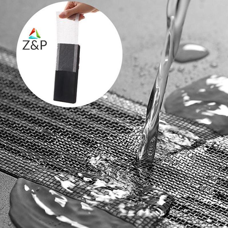 [Z&PT] Cuttable Shower Drain Hair Catcher Self-Adhesive Floor Drain Stiers ตาข่ายแบบใช้แล้วทิ้งห้องน