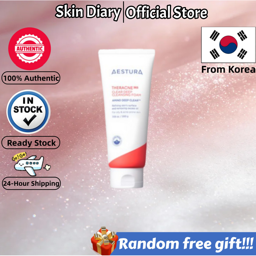[Estura] THERACNE365 Deep Cleansing Foaming Face 200g/กําจัดสิ่งสกปรกของผิวหนังและความมันอุดตันในรูข