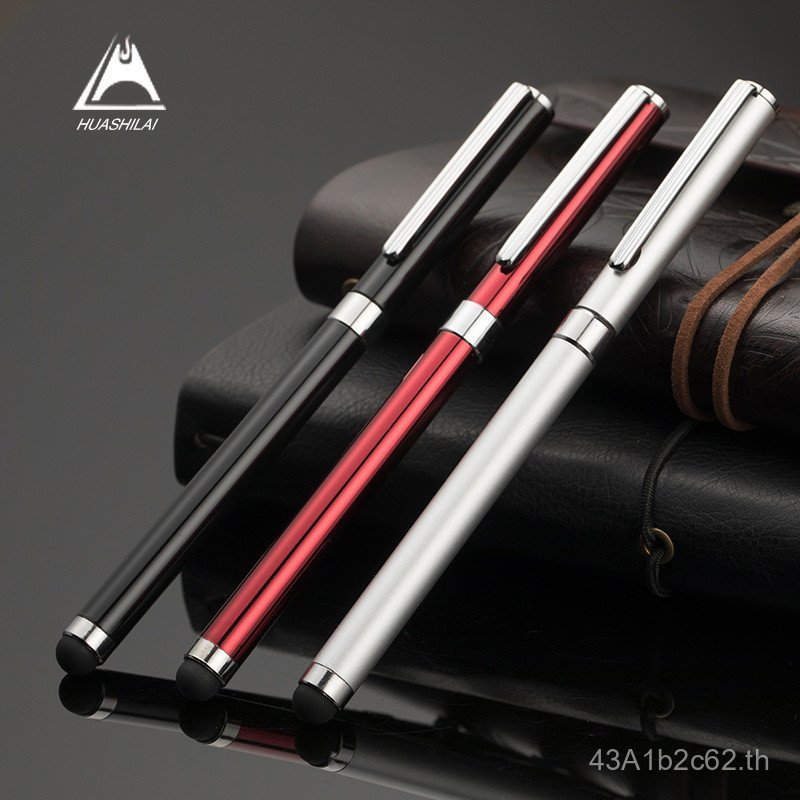 โรงงานขายส่งปากกาเจลโลหะธุรกิจ Fountain ปากกาพิมพ์ LOGO Capacitive Stylus iPad แท็บเล็ต Stylus