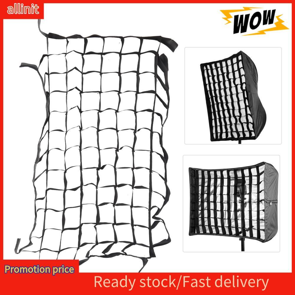Allinit Allinit Softbox แบบพับได้ Honeycomb Grid Strip 19.7x27.6in Cellular ตาข่ายสำหรับ Photo Studi