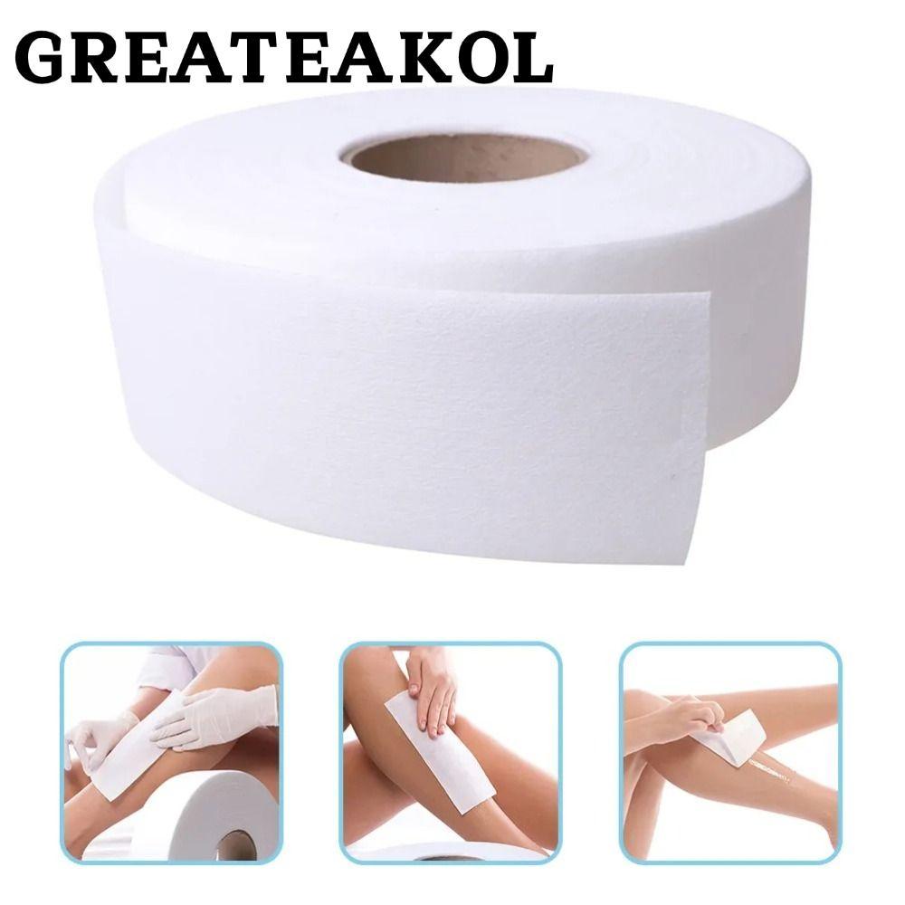 GREATESKOL กระดาษกําจัดขน, แถบแว็กซ์ Non-Woven Hair Removal Wax Paper, Disposable Skin Care Wax Remo