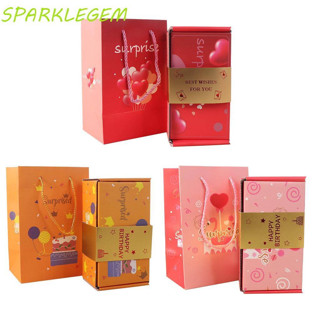SPARKLEGEM Surprise Bounce Box, Paper Luxury Cash Explosion Gift Box, New Gift Box Fun Pop Up Surpri