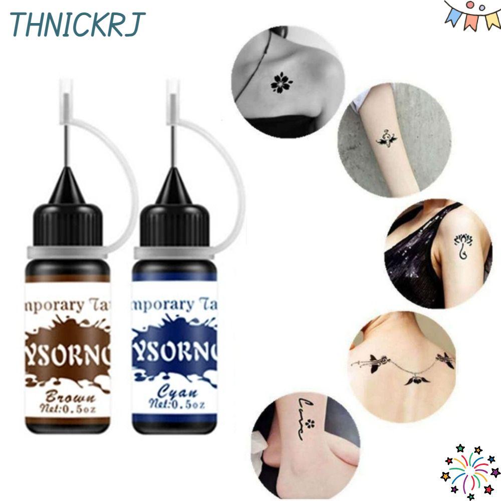 หมึกสักลายชั่วคราว DIY 10ml สำหรับทำศิลปะบนผิวและเครื่องประดับ