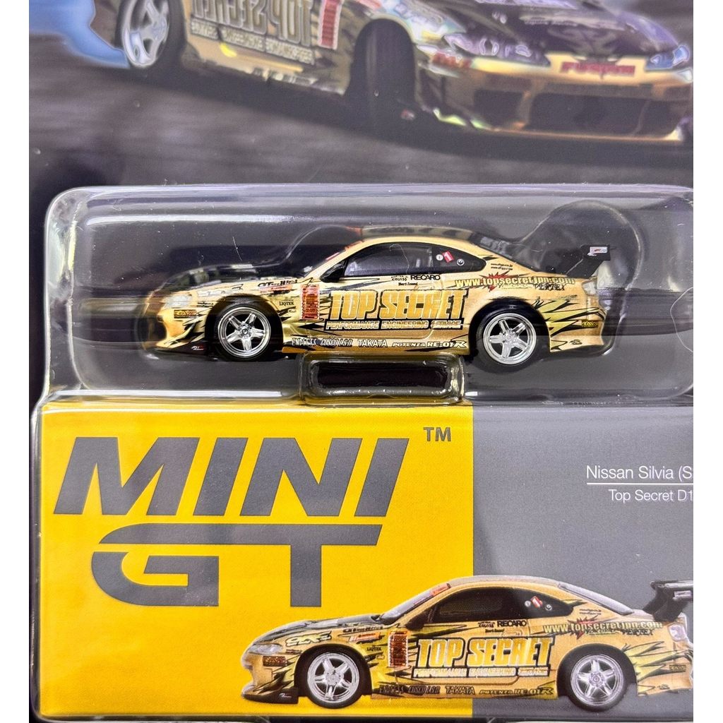 [พาน] เบอร์ 1/64 MINIGT เบอร์ 714 Nissan Silvia (S15) Top Secret D1GP ยี่ห้อใหม่พร้อมสต็อกโมเดลรถโลห