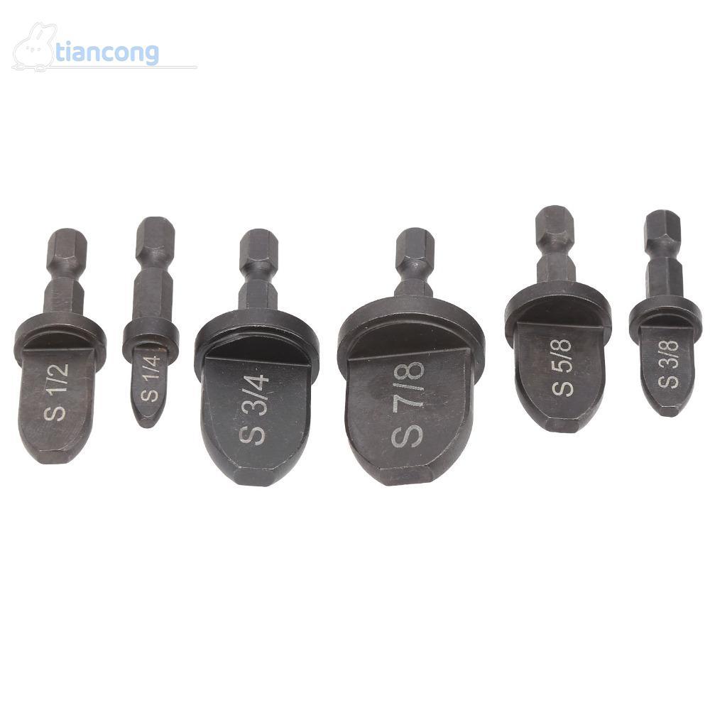 TIANCONG 6 ชิ้นท่อทองแดง Expander,ท่อทองแดงอ่อนแบริ่งวัสดุเหล็ก HVAC Swaging เครื่องมือ, 1/4 นิ้ว He