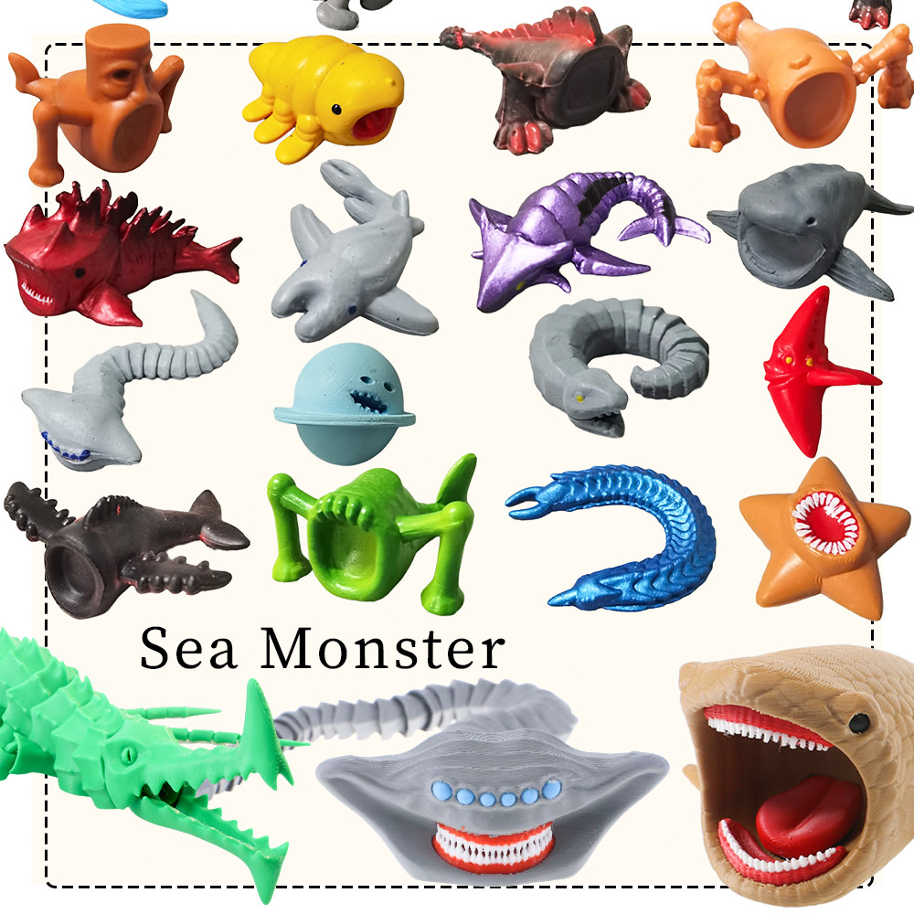 24 ชิ้น Sea Monster Action Figure ชุด Sea Eater Kraken Ghost Leviathan รุ่นสะสม