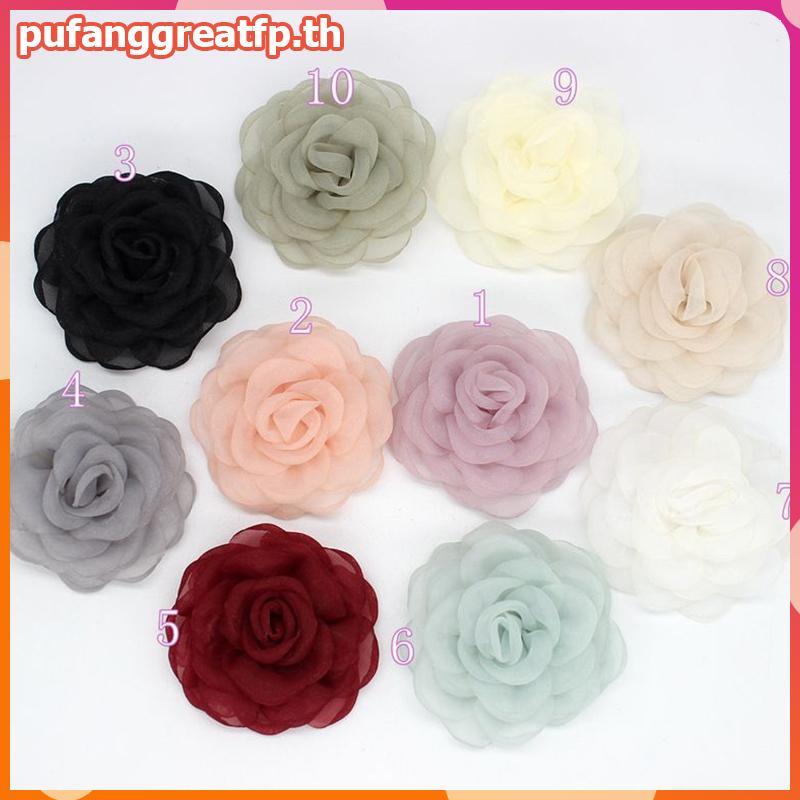 เข็มกลัดดอกไม้แคนเดลเลีย สีขาว ขนาด 6 ซม. สไตล์เกาหลี สำหรับชุดสูทผู้หญิง