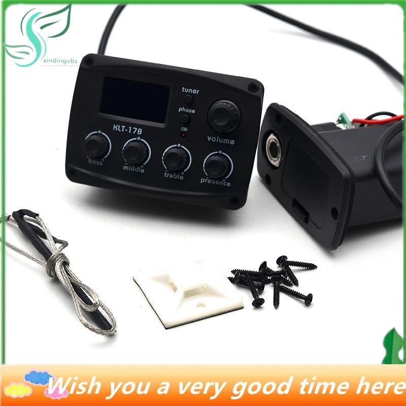 ^Star^ -17B กีต้าร์โปร่ง EQ Preamp พร้อมจูนเนอร์ Procedding ดิจิตอล 3 Band EQ Equalizer พร้อมจูนเนอร