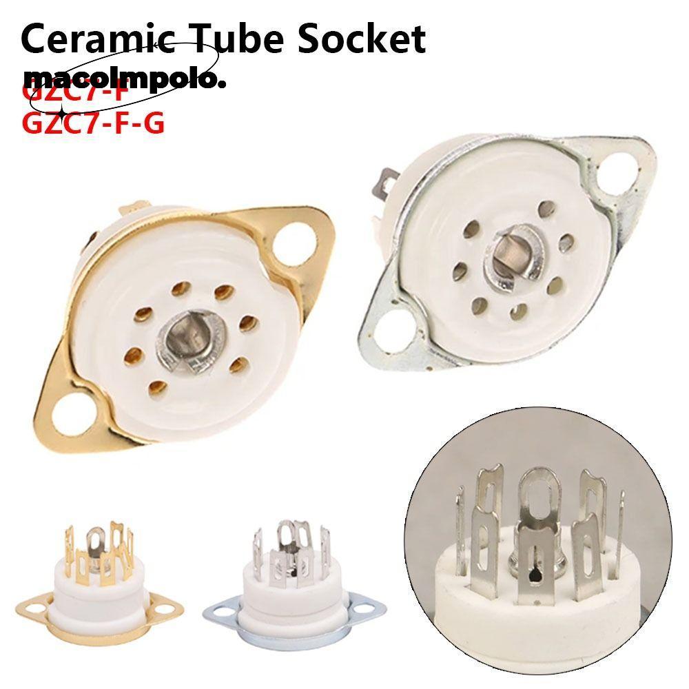 1 ชิ้นฐานวาล์ว, DIY 7Pin B7G ซ็อกเก็ตหลอดเซรามิค, ทนทาน PCB Mount Tin-Plated GZC7-F GZC7-FG สําหรับ 