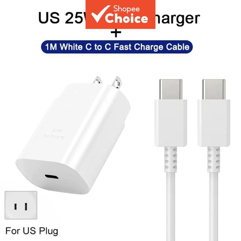 PD 25W Wall Charger สําหรับ Samsung Galaxy S25 S23 A16 A26 พร้อมสาย 1M
