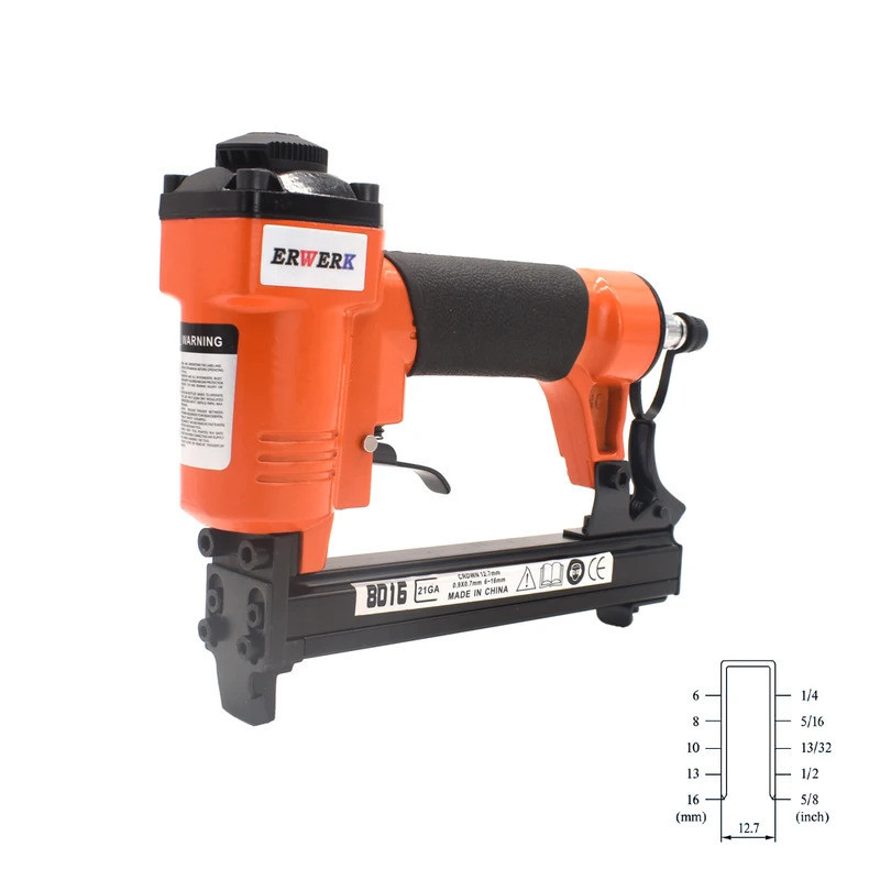 21GA 8016 Pneumatic Air Stapler Nailer Fine Stapler Gun สําหรับเฟอร์นิเจอร์ Nailer Gun