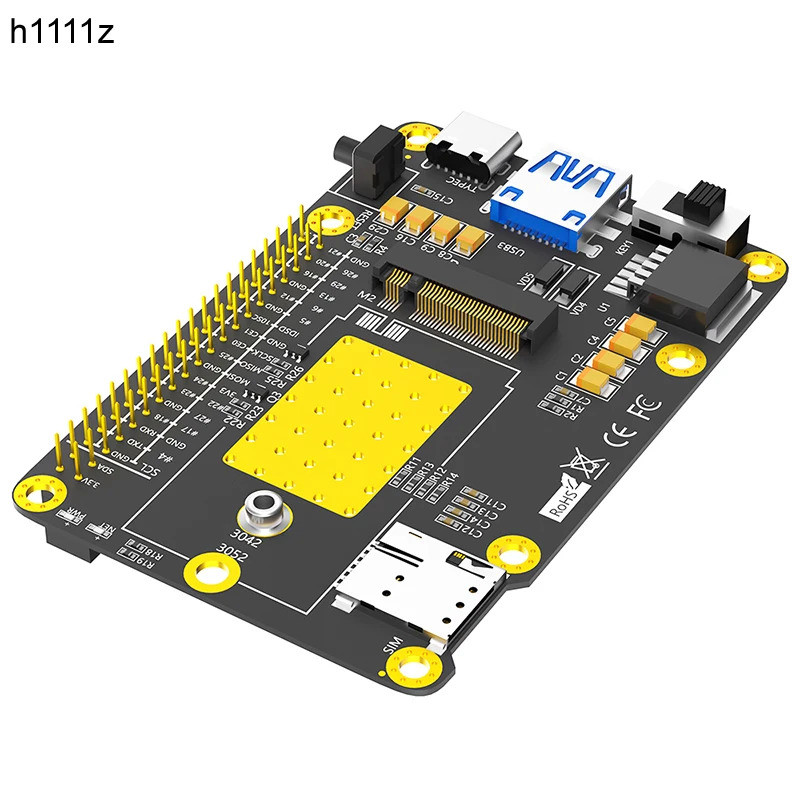 3G/4G/5G ฐานหมวก M.2 B Key to USB3.0 การ์ดขยายพร้อมช่องใส่ SIM รองรับ Raspberry Pi 4 สําหรับ RM500Q 