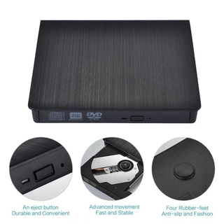 USB 3.0 Ultra Slim External DVD-RW Burner/CD/Rewrite/ออปติคัลไดรฟ์แบบพกพาสีดำและสีขาว