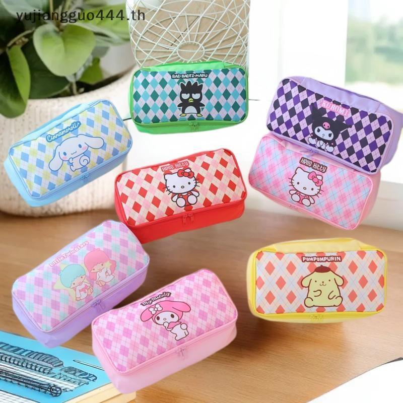 # yuyu # น่ารัก Sanrio Hello Kitty กระเป๋าเครื่องสําอางกระเป๋าถือความจุสูงล้างกระเป๋ากันน้ําชุดชั้นใ