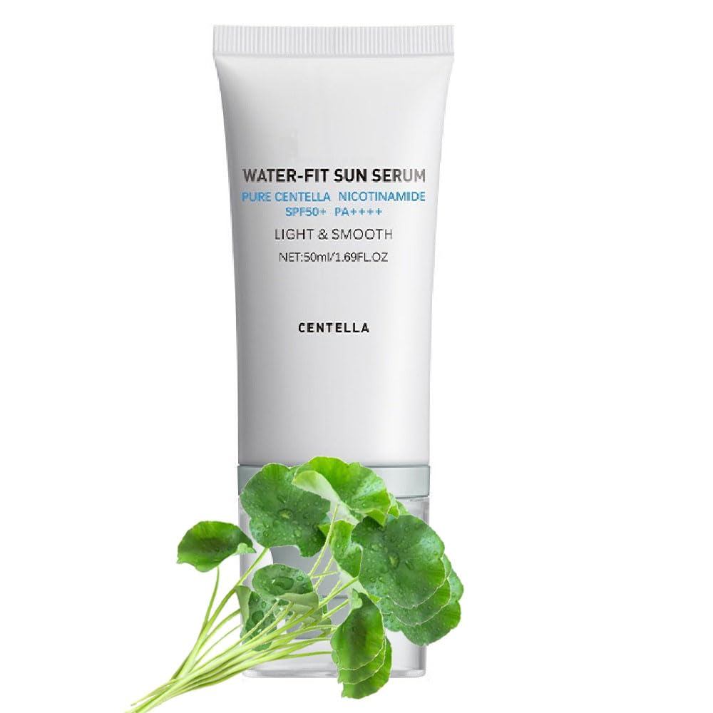 Centella Sunscreen SPF50, Moisturizing Non-Sticky Centella Water-Fit Sun Serum สําหรับทุกสภาพผิว (1 
