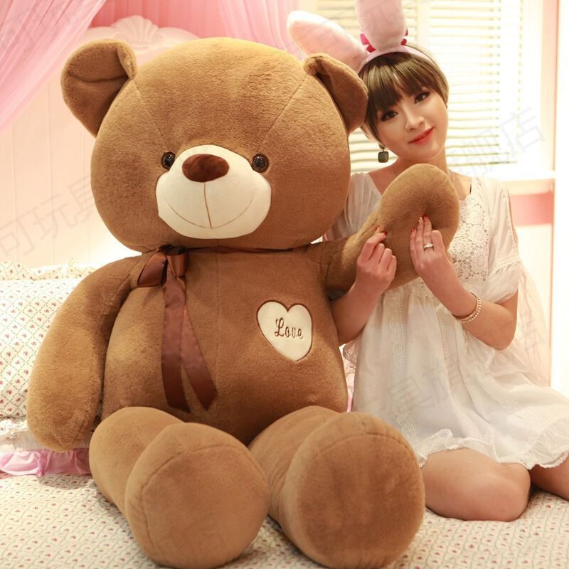 🌟🌠เตรียมจัดส่ง🌟🌠 100/180cm ตุ๊กตาหมีตุ๊กตาตุ๊กตาขนาดใหญ่ของเล่นตุ๊กตาฟรีแฟนหมอนน่ารักตุ๊กตานอนหมีใหญ