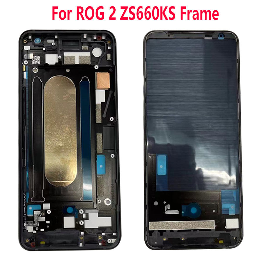 กรอบกลางสําหรับ Asus ROG 2 ZS66KL กรอบกลางที่อยู่อาศัย Bezel อะไหล่ซ่อมสําหรับ Asus ZS660KL กรอบกลาง
