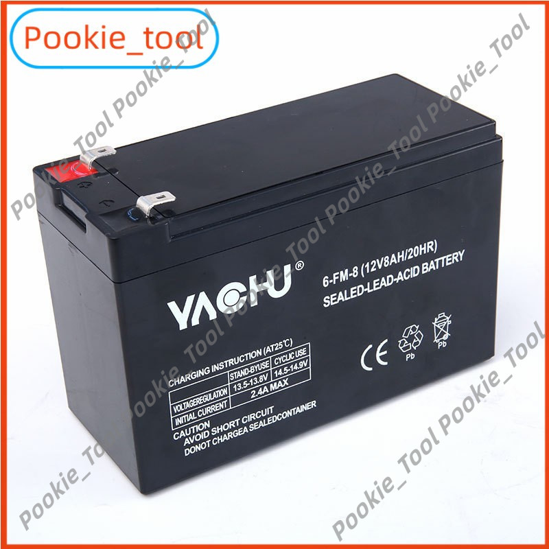 💥พร้อมส่ง💥YACHU แบตเตอรี่ตะกั่วกรด 12V 8AH แบตเตอรี่ตะกั่ว-กรด แบตเตอรี่ลิเธียม 12V8AHUPS หรืออุปกรณ์อื่นๆ ถ่านชาร์จ