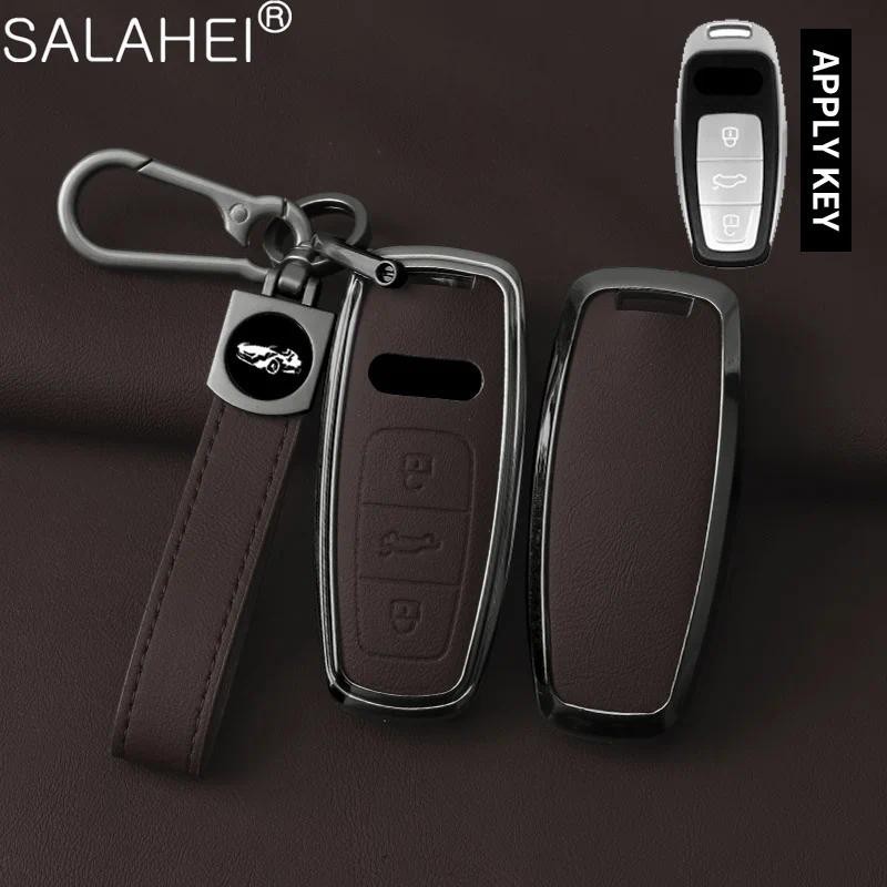 โลหะหนังกุญแจรถสําหรับ Audi Q8 RSQ8 A6 C8 S6 RS6 A7 S7 RS7 A3 8Y A8 D5 4N RS E-tron GT Q4 Q7 4M อุปก