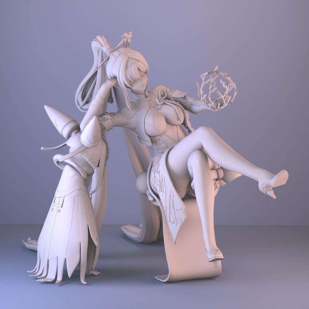 Mingchao Yinlin GK โมเดลสีขาวรูป 3d เครื่องประดับการพิมพ์ AHSY