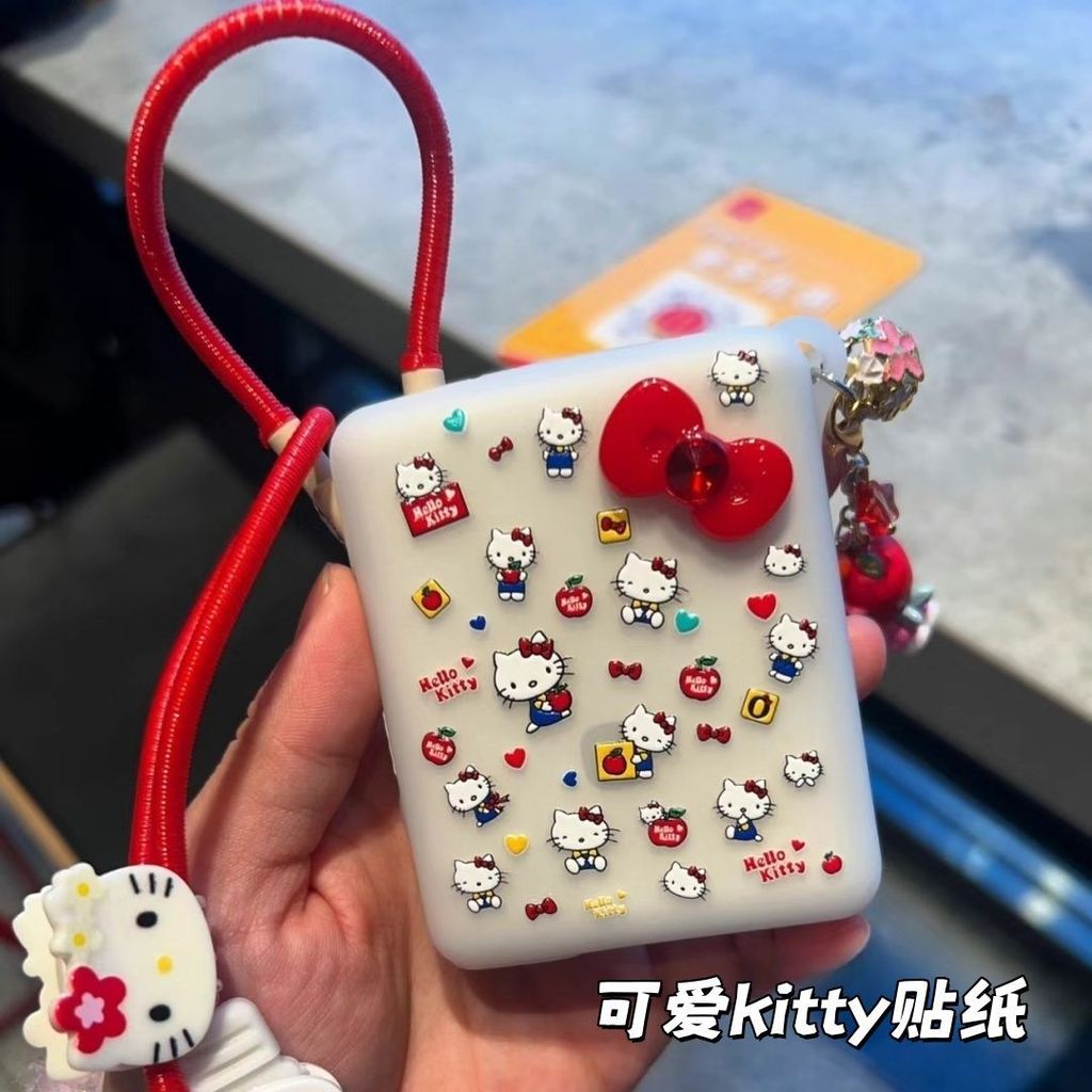 ใหม่น่ารักคิตตี้สติกเกอร์นูนตกแต่งเล็บมูลค่าสูงสาวหัวใจทําเองชาร์จสมบัติกล้องคู่มือสติกเกอร์