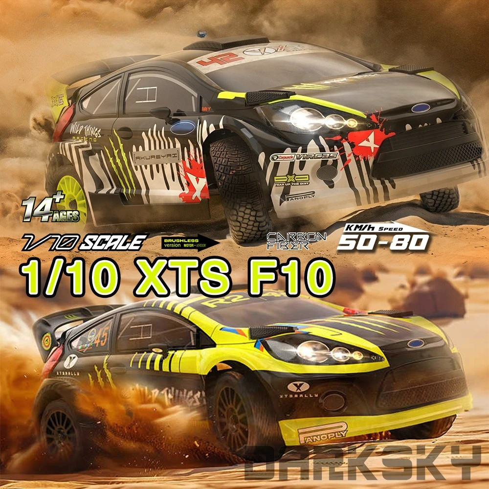 XTS-F10 Brushless RC Rally Racing 1/10 รีโมทคอนโทรลไฟฟ้ารุ่น Rally รถ 4WD RTR / ATR ผู้ใหญ่ของเล่นเด