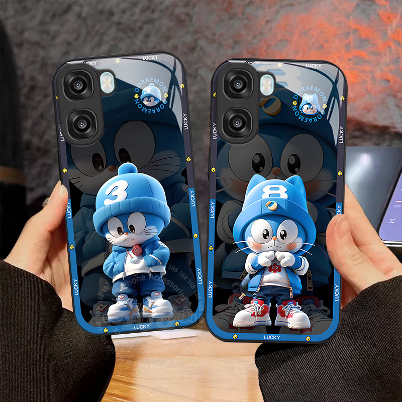 เคส OPPO A6X A6t A6s A6 เคส OPPO A6t Pro Case เคสลายน่ารัก การ์ตูนโดราเอมอน แฟชั่น กันกระแทก พร้อมที่ป้องกันเลนส์กล้อง กรอบซิลิโคนเหลว นุ่ม ใหม่ เท่ห์ หล่อ สำหรับนักเรียน เด็กชาย เด็กหญิง