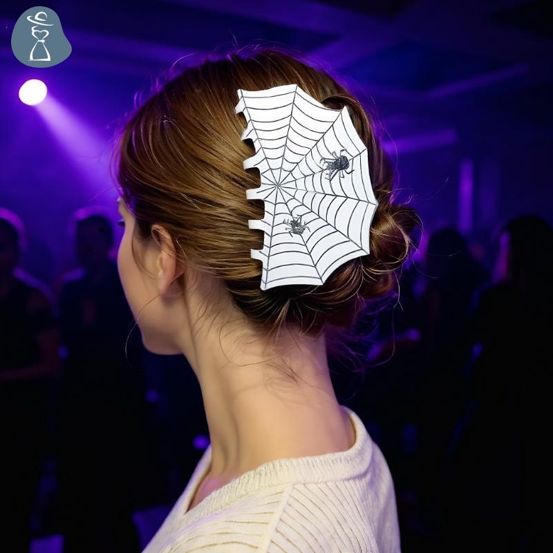 [PANDAB] FashionUnique Creative Spider Web Vinegar Clip อเนกประสงค์ผมตกแต่งคลิปวัสดุอื่นๆอุปกรณ์เสริ