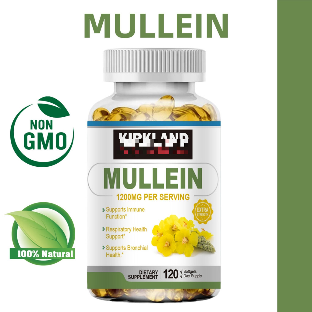Mullein Leaf Supplement ทำความสะอาดปอดและบำรุงระบบทางเดินหายใจ สุขภาพไซนัส หลอดลม และระบบภูมิคุ้มกัน