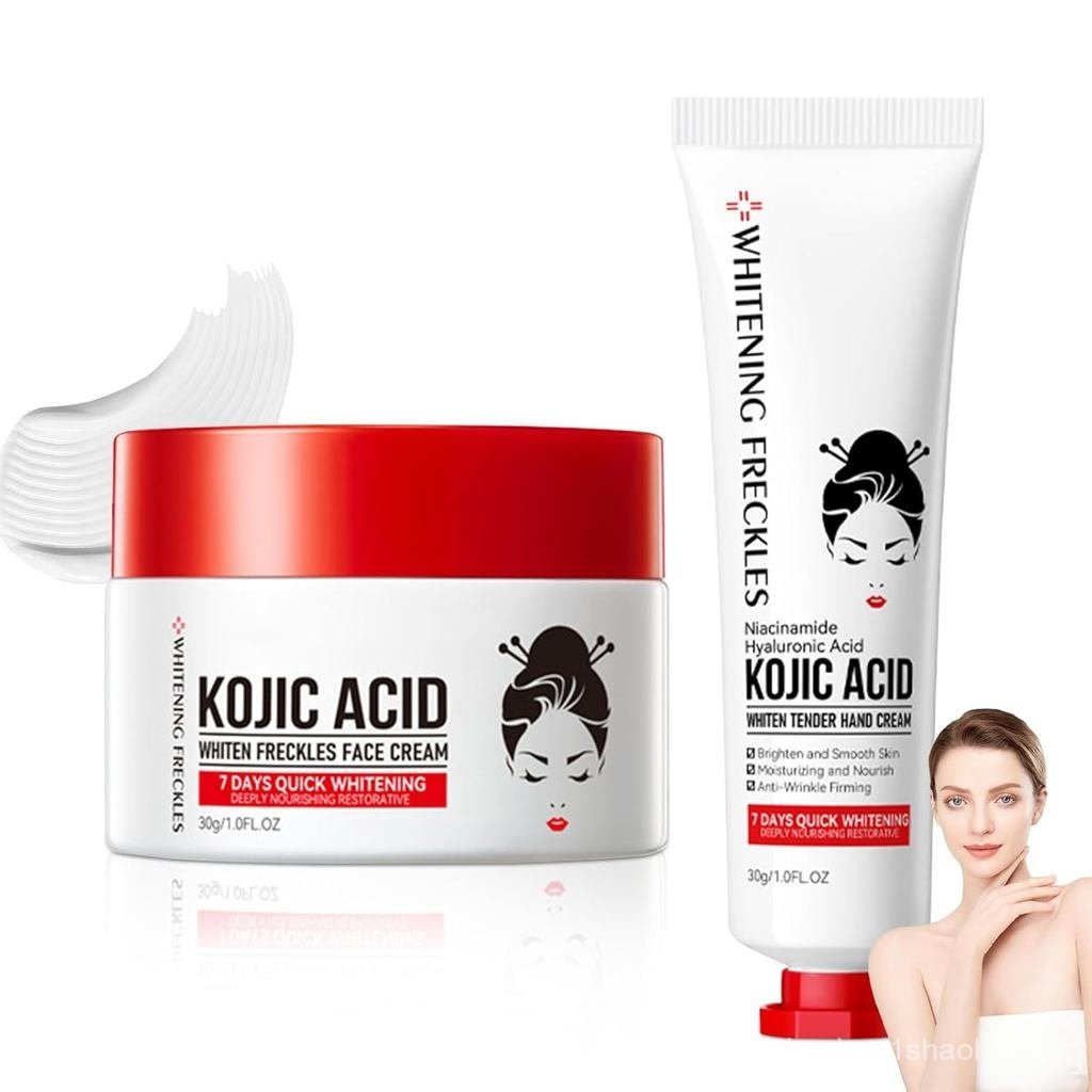 Kojic Hand Cream & Face Cream Set, Hyaluronic Tender Lotion, Deep Moisturizing & Nourishing Skincare
