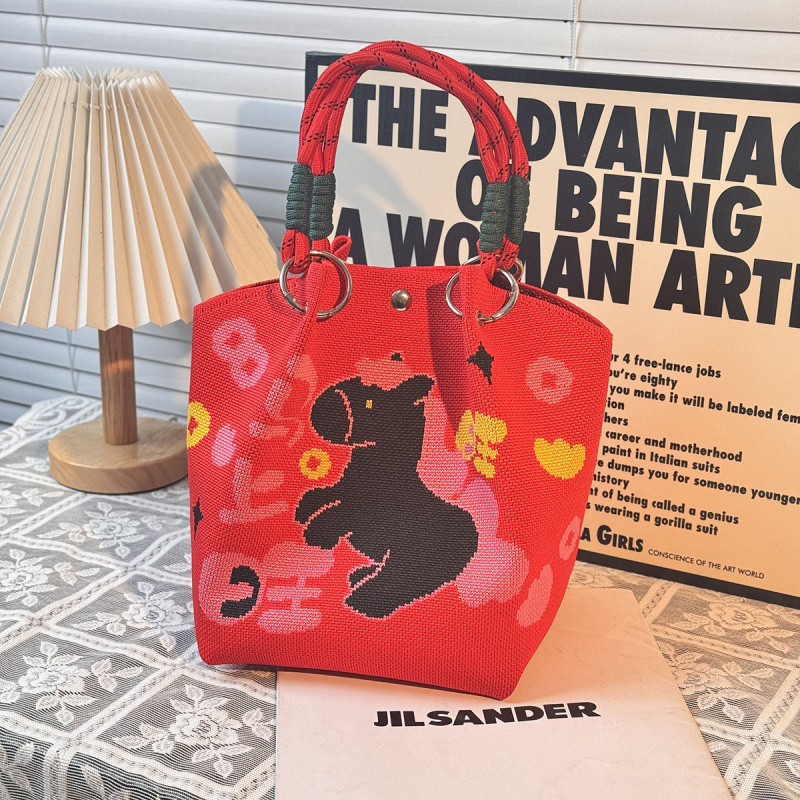 กระเป๋า tote ขนาดใหญ่ แบบใหม่ปีเสือ มีลวดลายนำโชค พร้อมใช้งานในงานแต่งและการเฉลิมฉลองตรุษจีน - รูปที่ 2