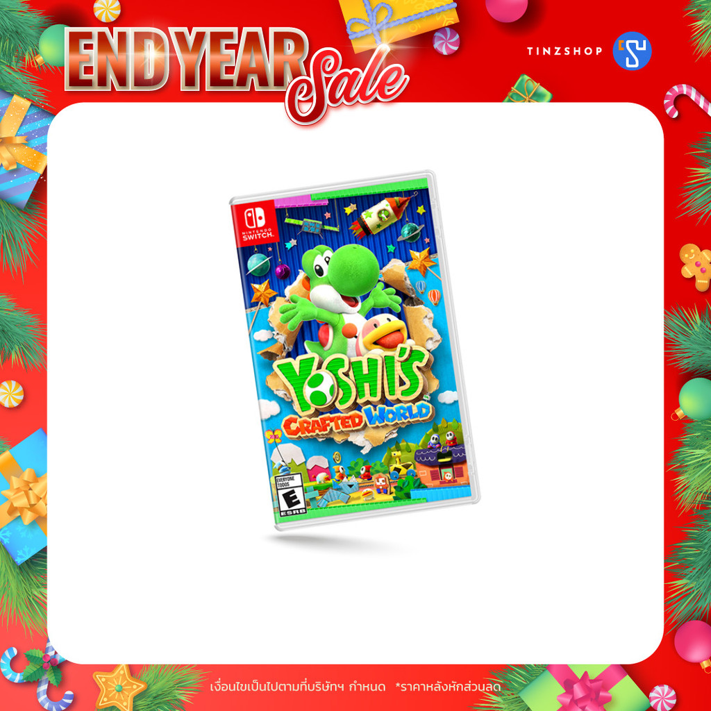 [ส่งด่วน] [End Year Sale] Nintendo Switch Game : Yoshi’s Crafted World Zone Asia/English แผ่นเกมลดรา