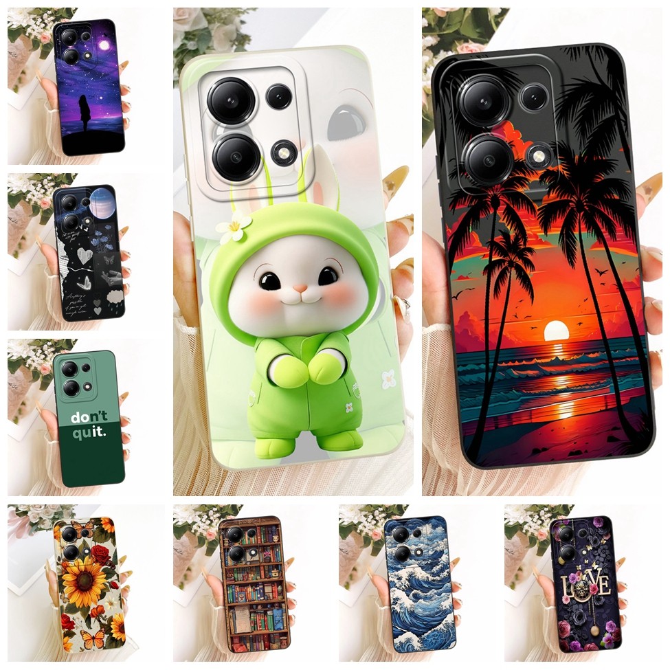 สําหรับ Redmi หมายเหตุ 13 4G เคสซิลิโคนแฟชั่นหรูหรา Cool Kawaii น่ารักทาสีปลอก 23124RA7EO 23129RAA4G
