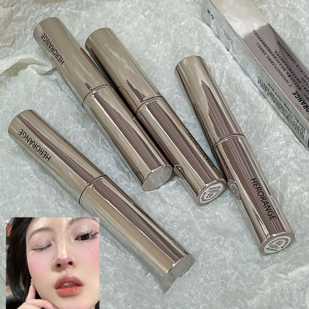 Herorange Jelly Highlight Shining Eye Brightening Highlight Stick โกหกไหมปากกา Contouring Eye Shadow