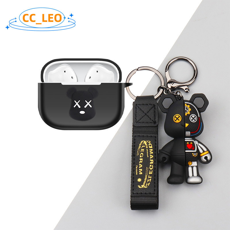 for Honor Choice EarBuds X7e Active Case Cartoon Dinosaur Astronaut Keychain Pendant Cute Silicone S